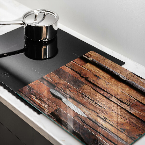 Glas Herdabdeckplatte Dekorative Holzbretter