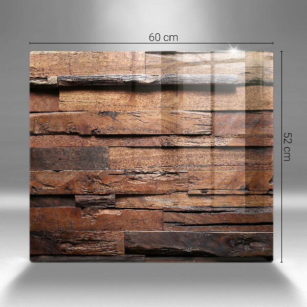 Glas Herdabdeckplatte Dekorative Holzbretter