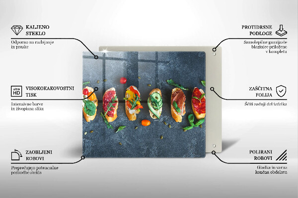 Glas Ceranfeldabdeckung Bunte Sandwiches