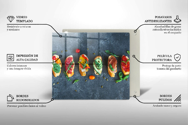 Glas Ceranfeldabdeckung Bunte Sandwiches