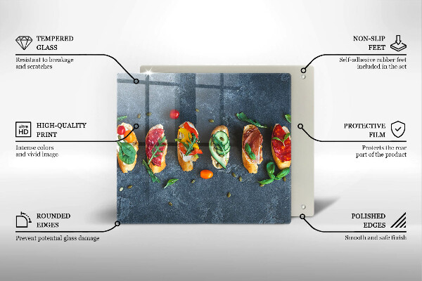 Glas Ceranfeldabdeckung Bunte Sandwiches