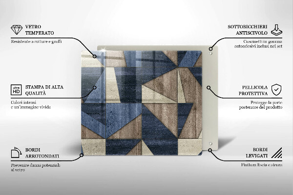 Glas Ceranfeldabdeckung Geometrische Abstraktion