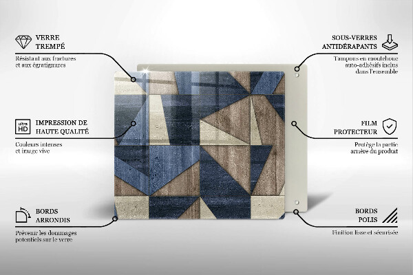 Glas Ceranfeldabdeckung Geometrische Abstraktion
