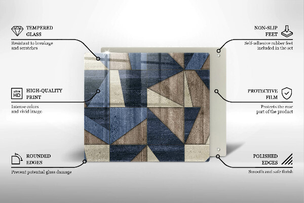 Glas Ceranfeldabdeckung Geometrische Abstraktion