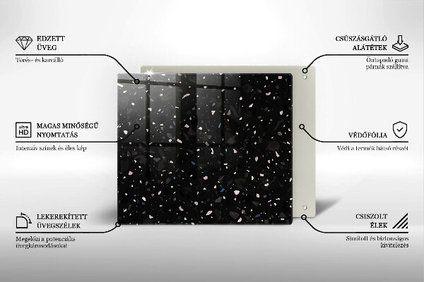Glas Ceranfeldabdeckung Dunkles Steinzeug