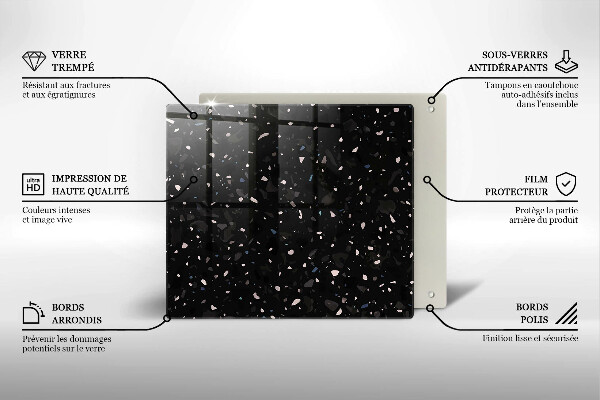 Glas Ceranfeldabdeckung Dunkles Steinzeug