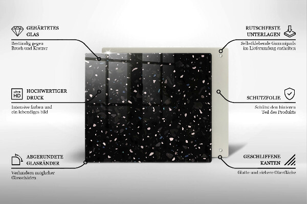 Glas Ceranfeldabdeckung Dunkles Steinzeug