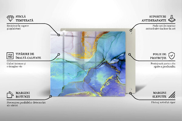 Glas Ceranfeldabdeckung Gebrochener Goldstein