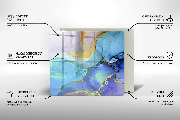 Glas Ceranfeldabdeckung Gebrochener Goldstein