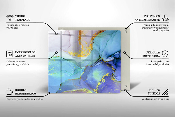 Glas Ceranfeldabdeckung Gebrochener Goldstein