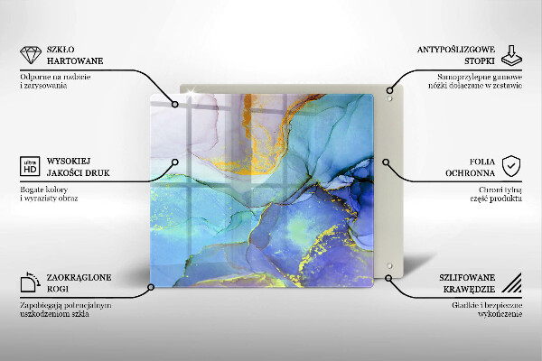Glas Ceranfeldabdeckung Gebrochener Goldstein