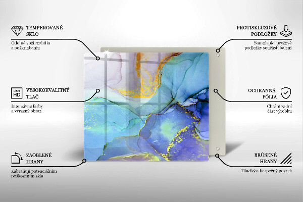 Glas Ceranfeldabdeckung Gebrochener Goldstein