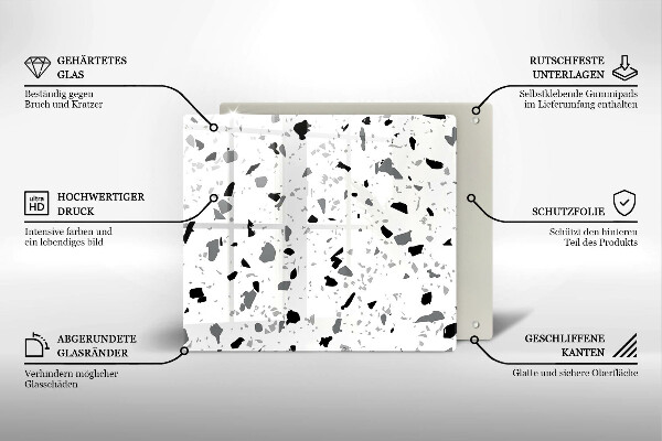 Glas Ceranfeldabdeckung Dekoratives Steinzeug