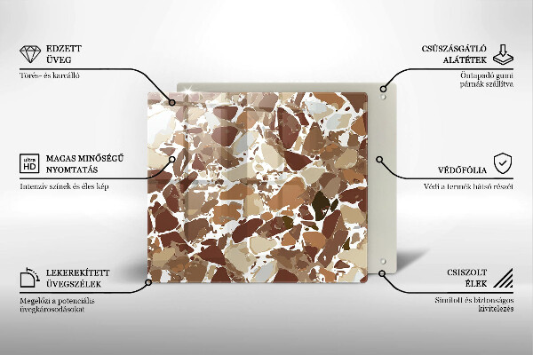 Glas Ceranfeldabdeckung Dekorative Beizen aus Stein