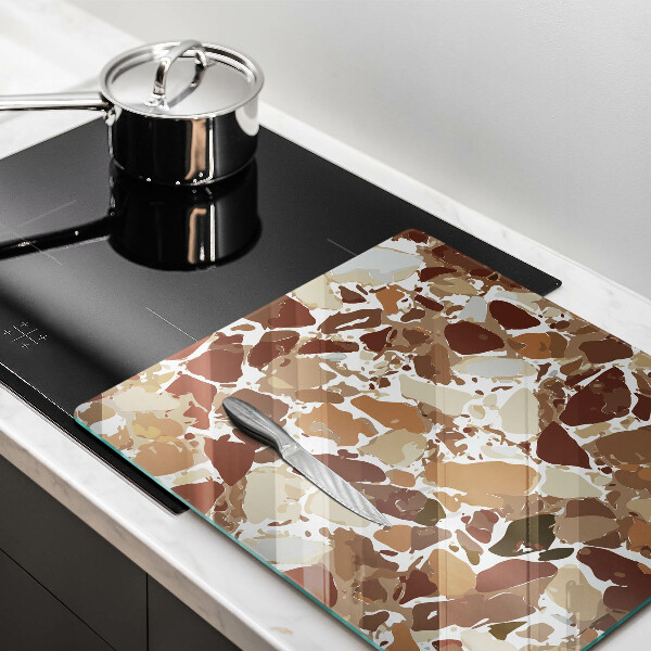 Glas Ceranfeldabdeckung Dekorative Beizen aus Stein