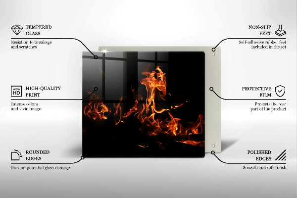 Glas Ceranfeldabdeckung Zünde eine lebendige Flamme an