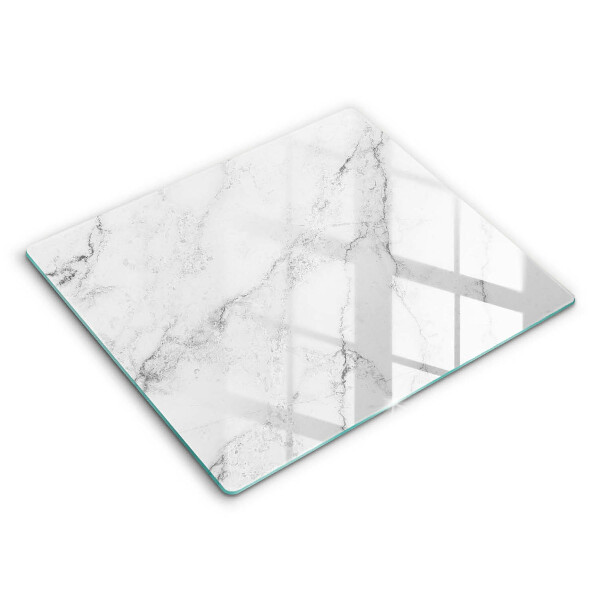 Glas Herdabdeckplatte Elegante Marmorstruktur