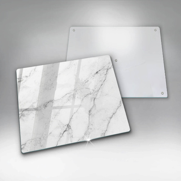 Glas Herdabdeckplatte Elegante Marmorstruktur