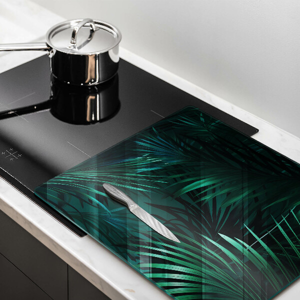 Glas Ceranfeldabdeckung Wilde Dschungelblätter