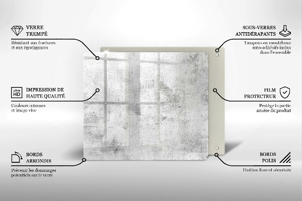 Glas Ceranfeldabdeckung Betonstruktur