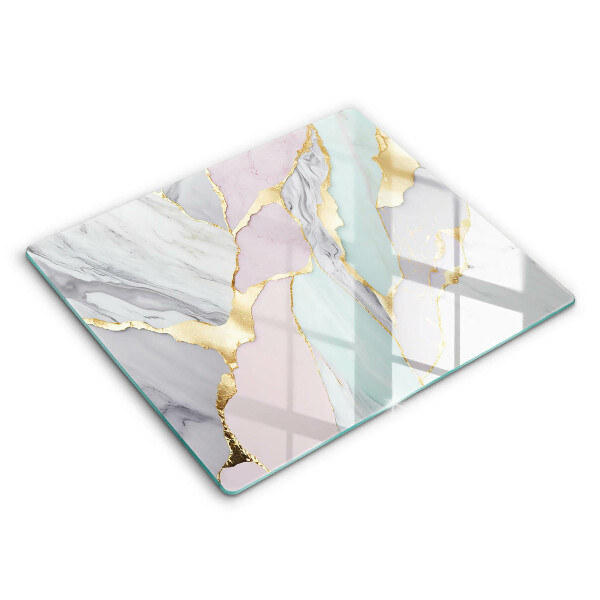 Glas Ceranfeldabdeckung Pastellmarmor
