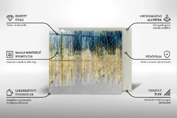 Glas Ceranfeldabdeckung Designer-Abstraktion