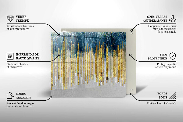 Glas Ceranfeldabdeckung Designer-Abstraktion