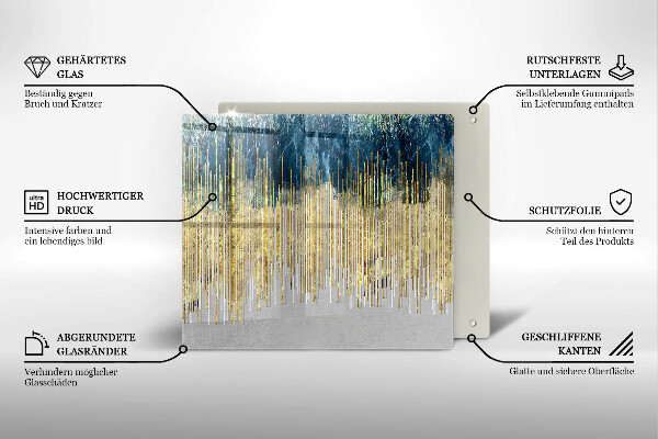 Glas Ceranfeldabdeckung Designer-Abstraktion