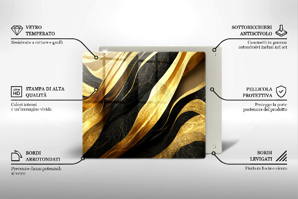Glas Ceranfeldabdeckung Elegante Abstraktion