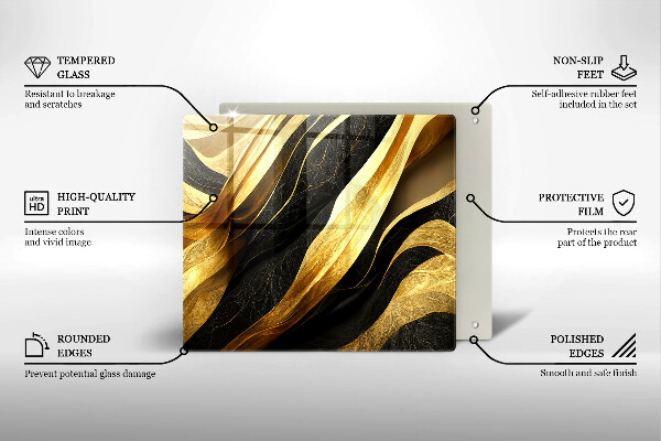 Glas Ceranfeldabdeckung Elegante Abstraktion