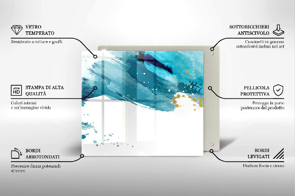 Glas Ceranfeldabdeckung Blaue Flecken
