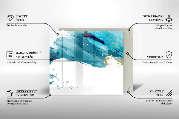 Glas Ceranfeldabdeckung Blaue Flecken