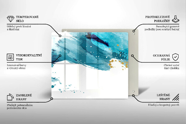 Glas Ceranfeldabdeckung Blaue Flecken