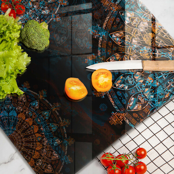 Glas Ceranfeldabdeckung Boho-Vintage-Räder