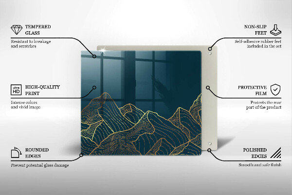 Glas Ceranfeldabdeckung Abstrakte Berge