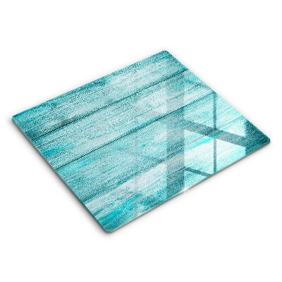 Glas Ceranfeldabdeckung Vintage Holzbretter