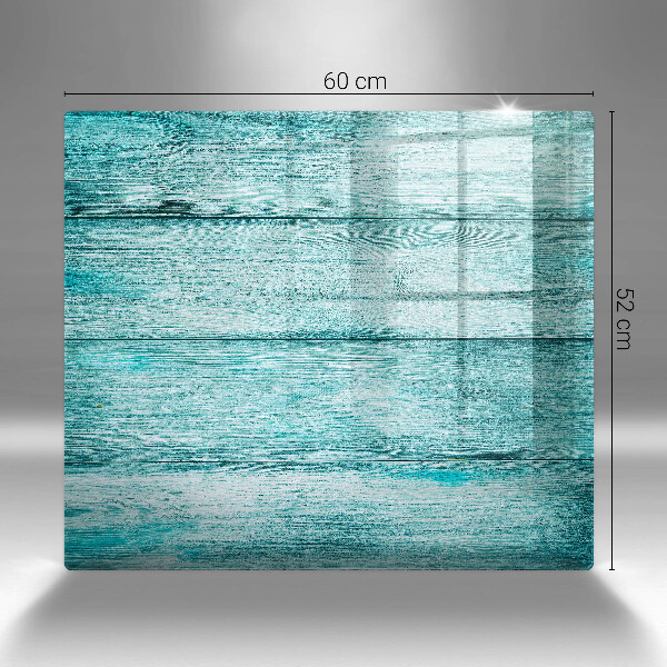 Glas Ceranfeldabdeckung Vintage Holzbretter