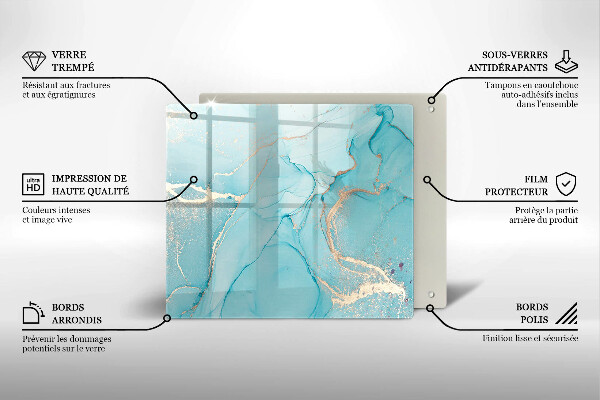 Glas Ceranfeldabdeckung Steinabstraktion