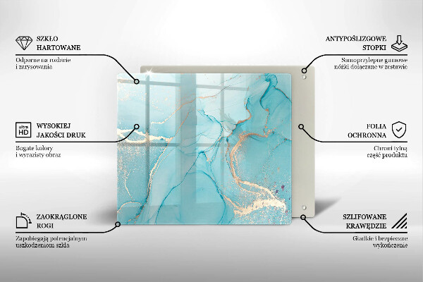 Glas Ceranfeldabdeckung Steinabstraktion