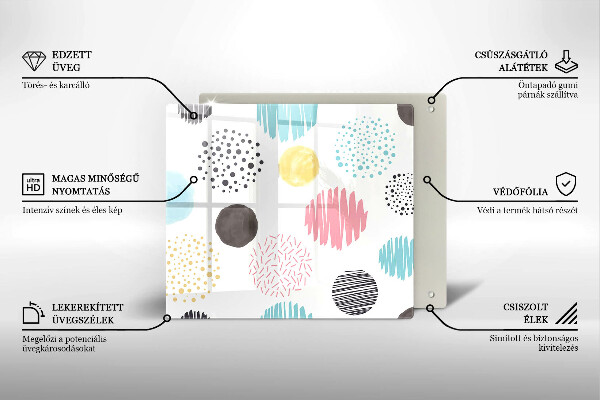 Glas Ceranfeldabdeckung Bemalte Formen