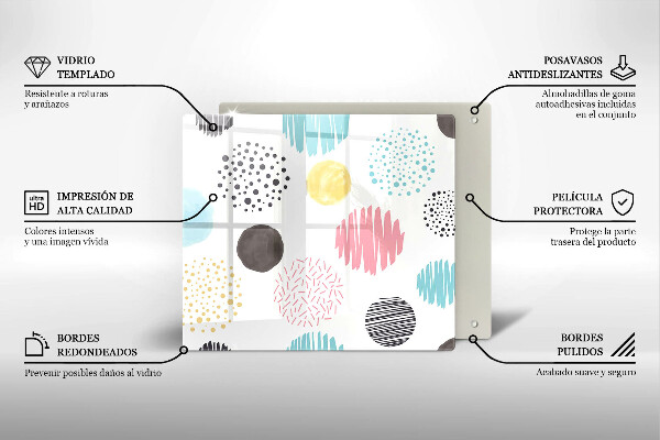 Glas Ceranfeldabdeckung Bemalte Formen