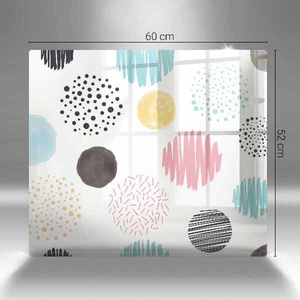 Glas Ceranfeldabdeckung Bemalte Formen