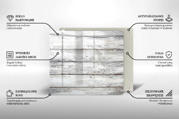 Glas Ceranfeldabdeckung Helle Holzbretter