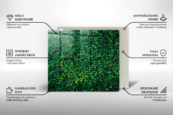 Glas Ceranfeldabdeckung Pflanze mit kleinen Blättern