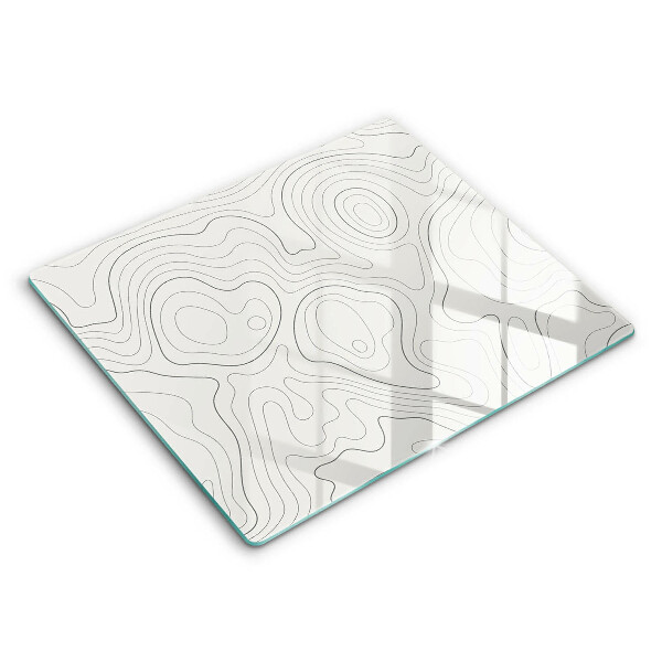 Glas Ceranfeldabdeckung Linienkunstdesign