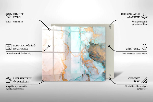 Glas Ceranfeldabdeckung Marmorabstraktion