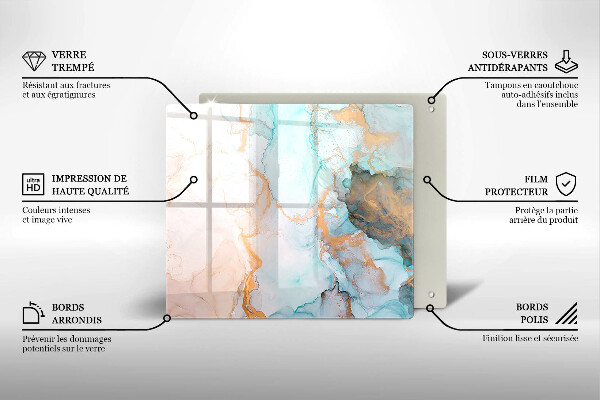 Glas Ceranfeldabdeckung Marmorabstraktion