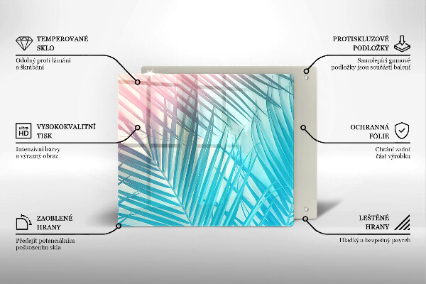 Glas Ceranfeldabdeckung Pastellblätter
