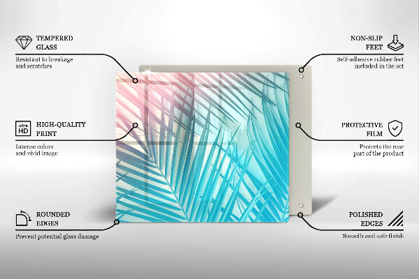 Glas Ceranfeldabdeckung Pastellblätter
