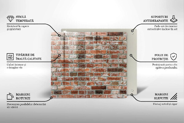 Glas Ceranfeldabdeckung Alte Backsteinmauer